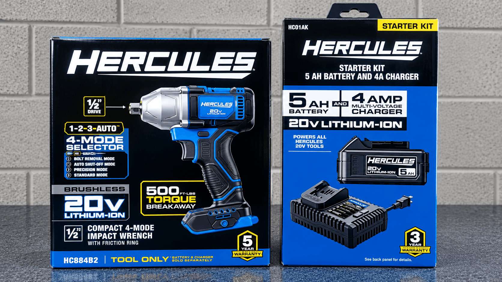 Hercules Impact guns with Battery pack and charger