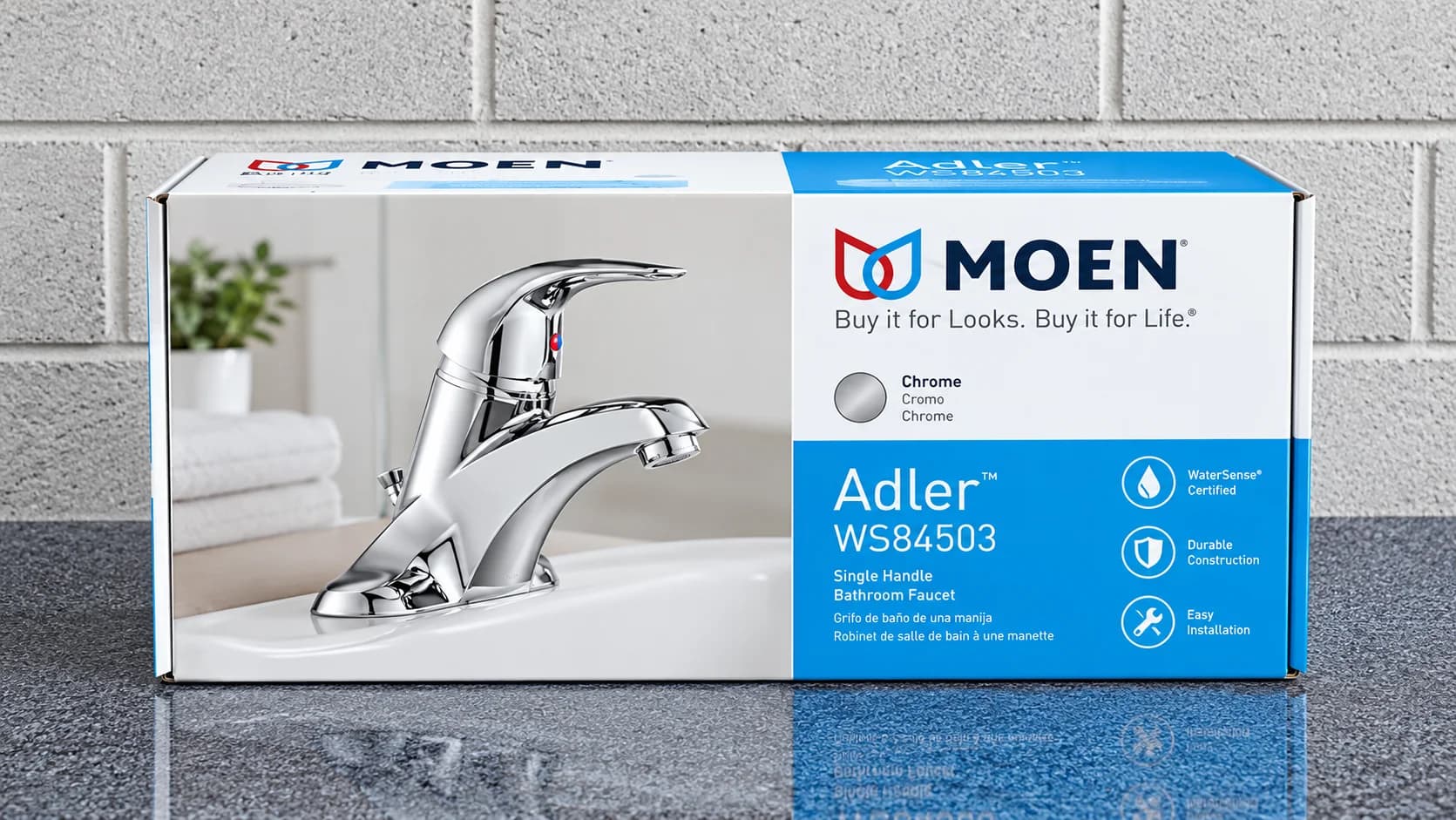 Moen Adler Bathroom sink Faucet Stainless